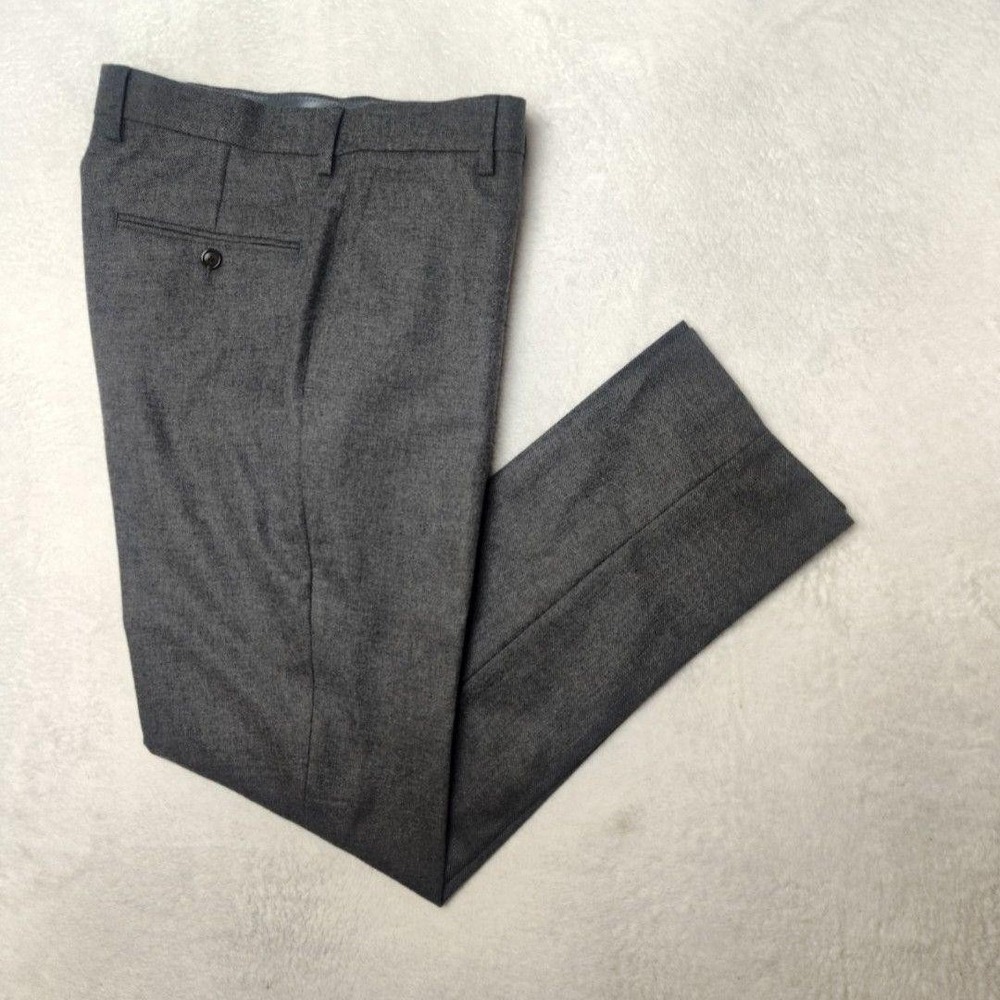JCrew Pants Mens 30x30 Gray Slim Ludlow Moon Wool Cotton Viscose Dress Slacks